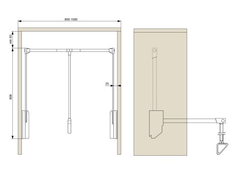 Věšák výklopný šatní antracit