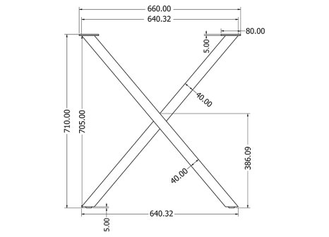 Stolová podnož XARA