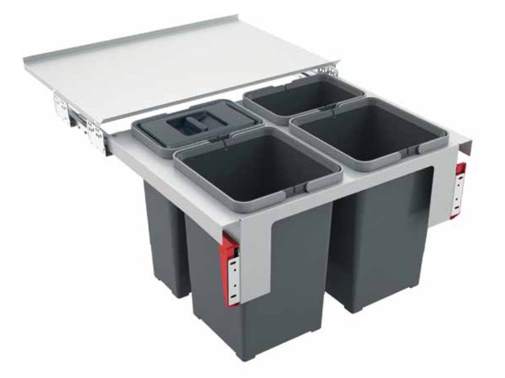Odpadkový koš FRANKE Sorter Garbo 60-4, 2x 8 l +2x 12 l