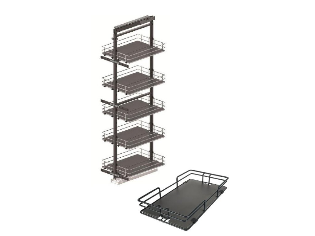 Kování pro potravinovou skříň grafit 1700-1850 plné dno s dotlumením