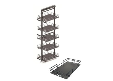 Kování pro potravinovou skříň grafit 1700-1850 plné dno s dotlumením - 300 mm