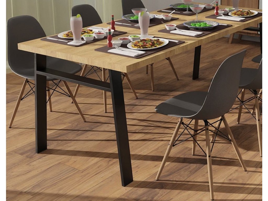 ARdesign stolová podnož konkávní H, 710 černá