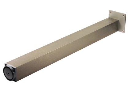 Stolová noha výška 710 mm 60 x 60 mm s regulací imitace nerezi