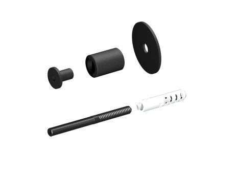 ROC DESIGN - horní kolejnice B03 ocel černá mat