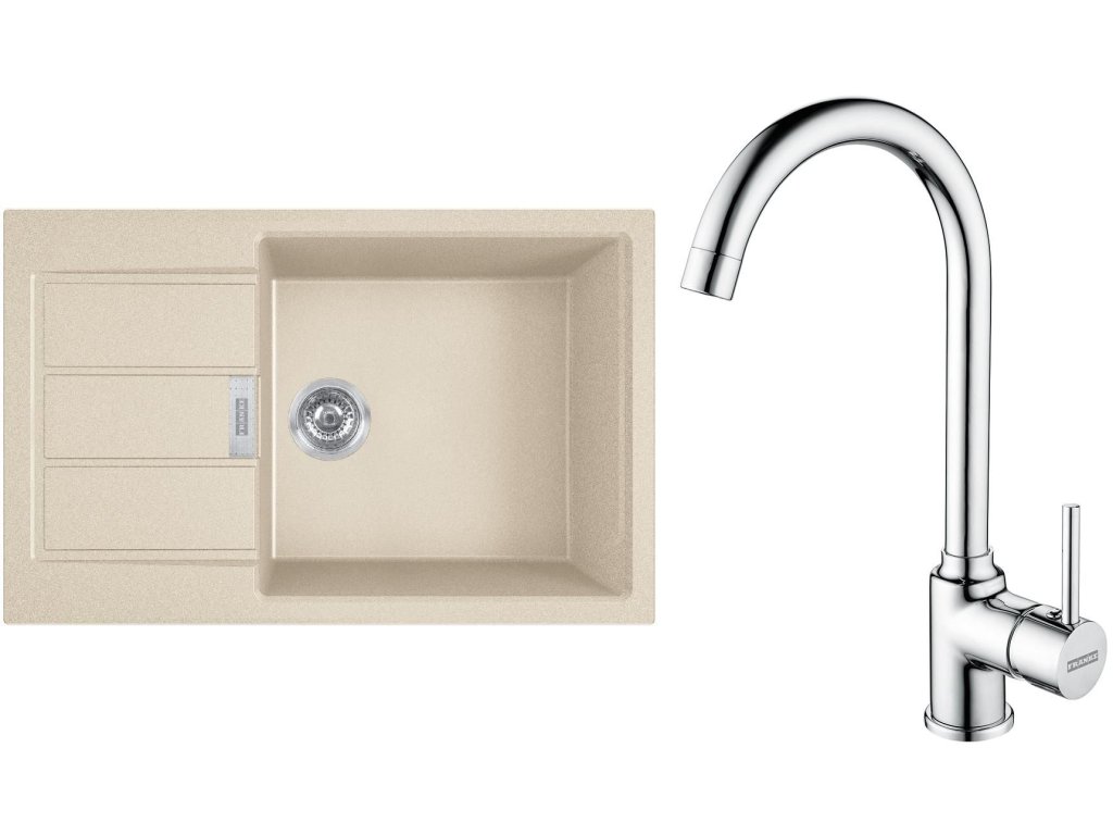 Franke set S2D 611-78 XL béžová + FP 9000 chrom