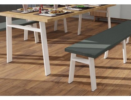 Stolová podnož pro lavici konkávní H 450 bílá