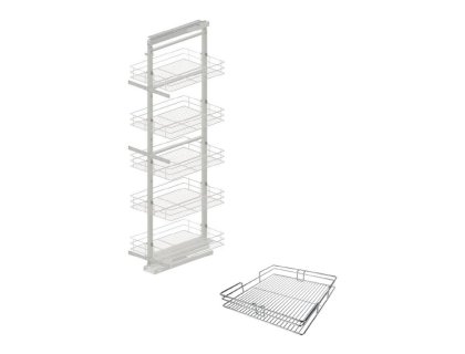 Kování pro potravinovou skříň bílá 1700-1850 drátěný koš s dotlumením