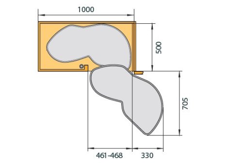 KESSEBÖHMER- LEMANS II sada polic Arena Classic šedá