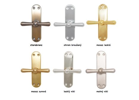 Element bezpečnostní kování K1 klika/klika lesklý nikl