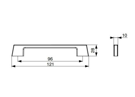 Úchytka Enuca lesklý chrom/ matná bílá