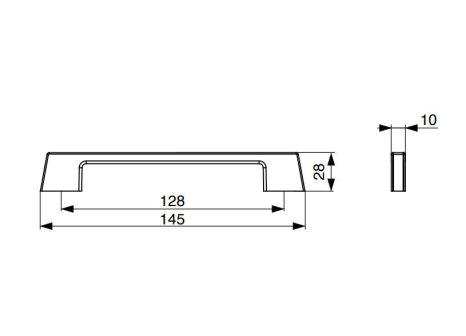 Úchytka Enuca lesklý chrom/ matná bílá
