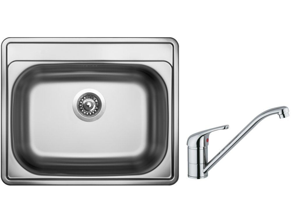 Set Sinks COMFORT 600 V matný 0,6 mm + baterie