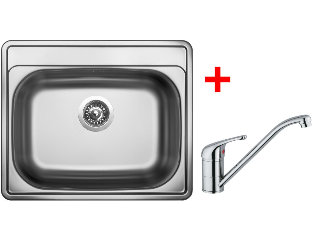 Set Sinks COMFORT 600 V matný 0,6 mm + baterie