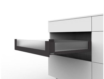 Cemux H Box SLIM vnitřní skleněné bočnice antracit H84/500 mm čelní sklo H54