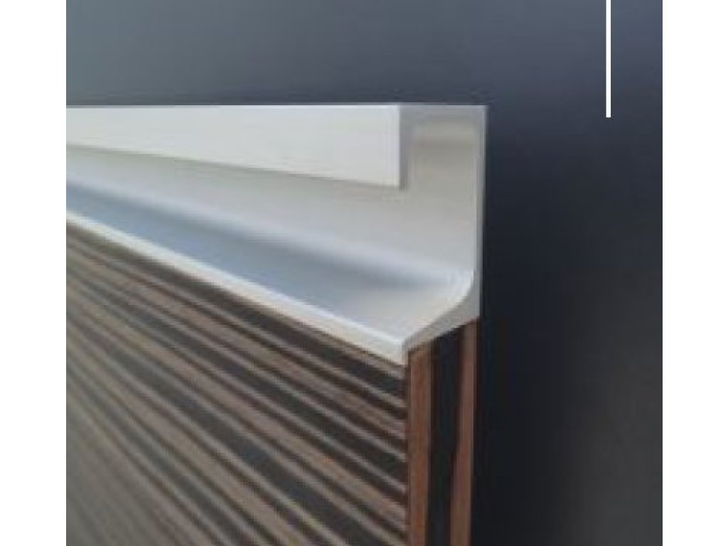 Narážecí úchytková lišta UKS-7 imitace nerezi INOX