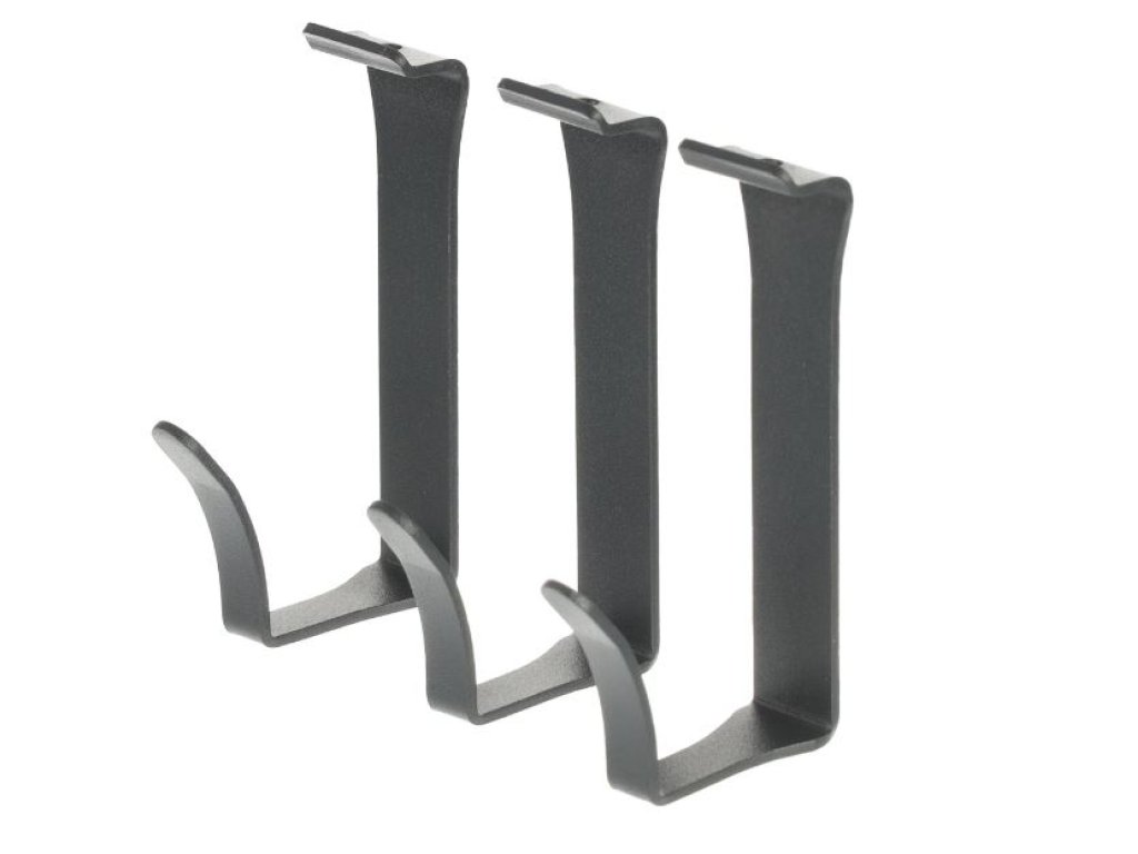 Závěsný systém sada 3 velkých háčků antracit