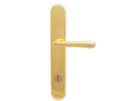 Element bezpečnostní kování klika/koule surová mosaz - 72 mm