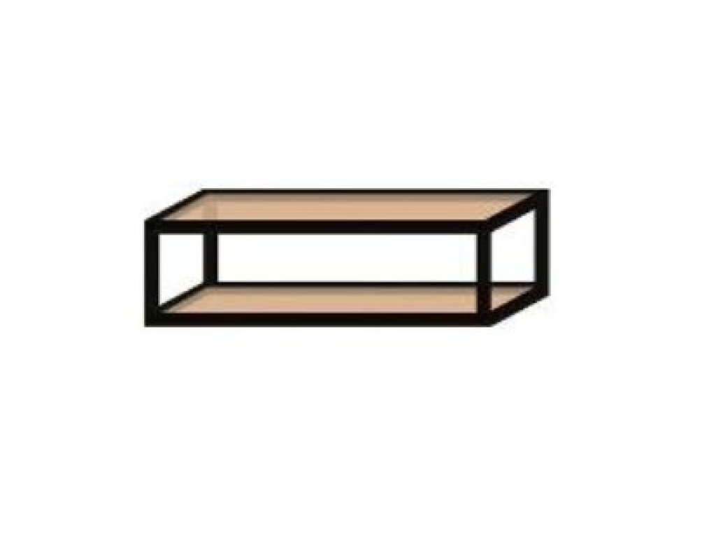 K20 systém nástěnná police černý mat