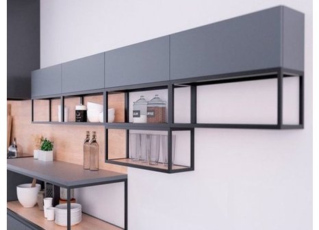 K20 systém nástěnná police černý mat