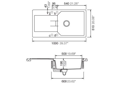 Kuchyňský granitový dřez SCHOCK MANHATTAN D-100L