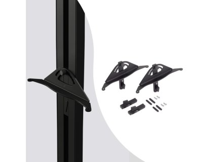 ZERO sada držáků pro šikmou dřevěnou polici černá mat