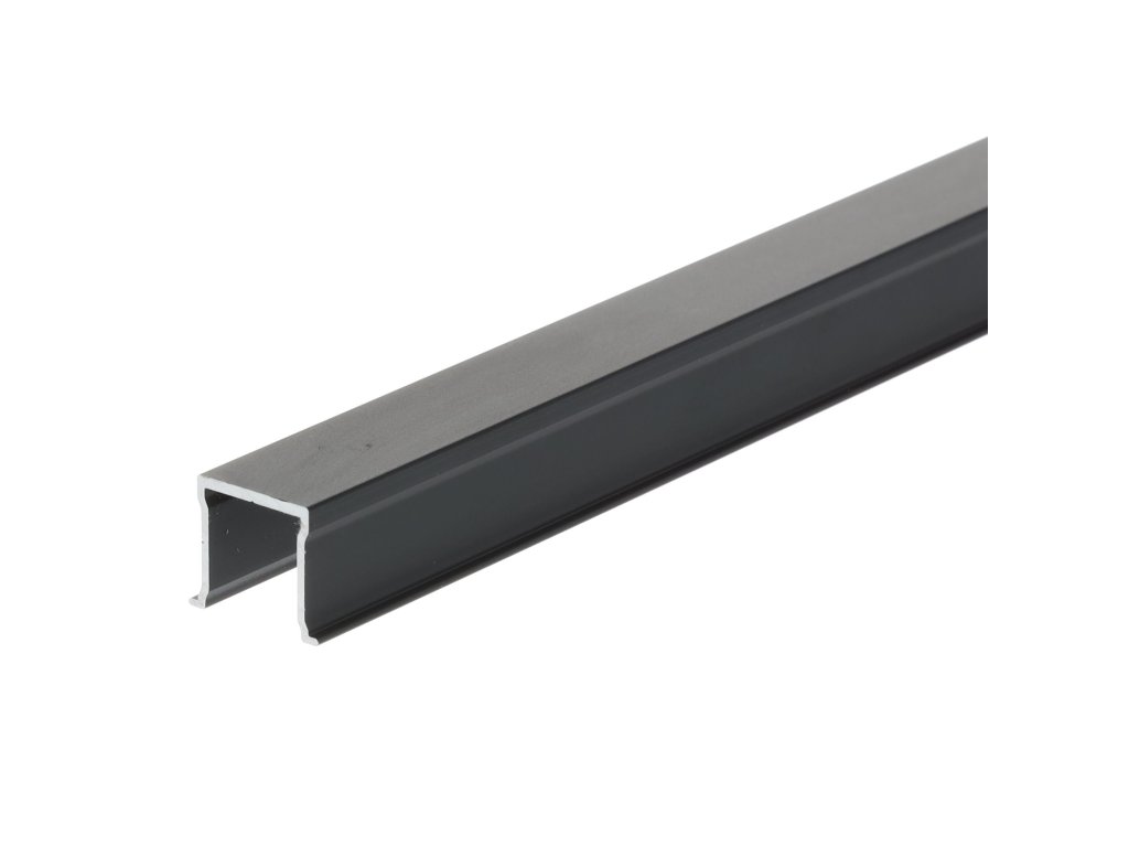 Cemux STARSHIP spodní vodící profil do dveří černý 2 m