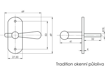 Půloliva okenní Tradition