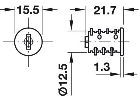 zámek Symo výměnná vložka různý klíč