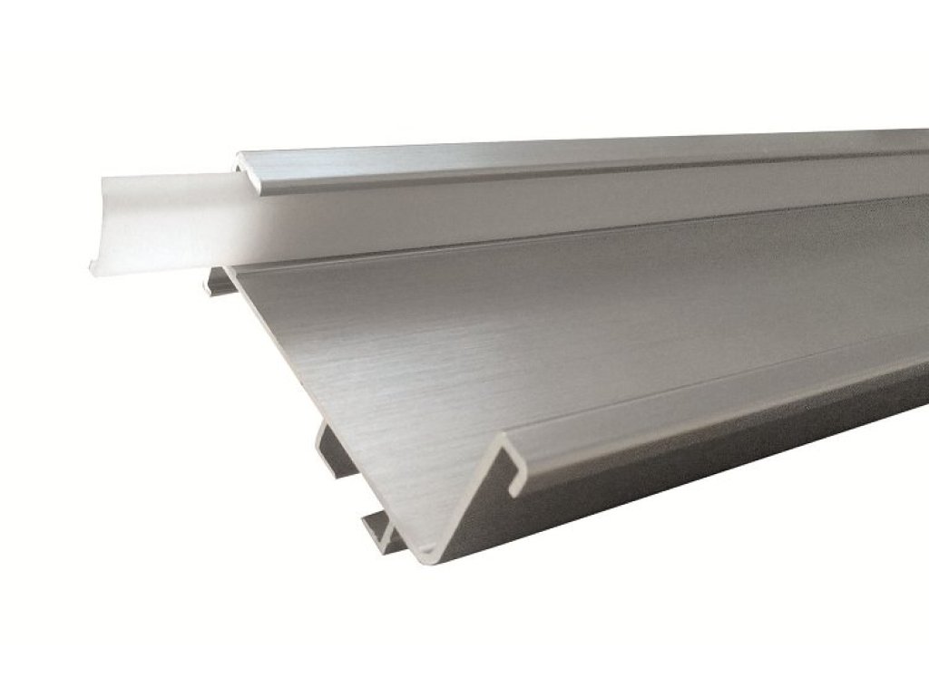 profil LED pro bezúchytkové dveře - C -2050 mm černá mat