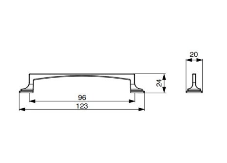 Úchytka Agnes přírodní bronz