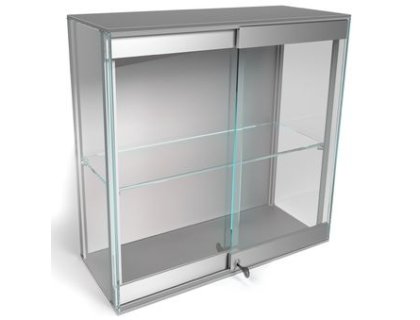 Virtus -  sada na posuvná skla do vitrín s možností uzamčení 1 m hliník elox