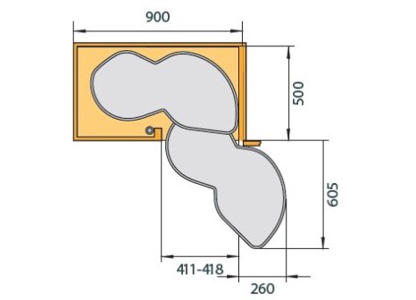 KESSEBÖHMER- LE MANS II sada polic Arena pure antracit