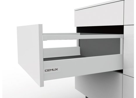 Cemux A Box zásuvka bílá H199 s relingem - 300 mm