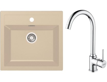 Franke set SID 610 béžová + FP 9000 chrom