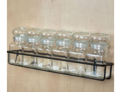 Police na stěnu pro 6ks kořenek