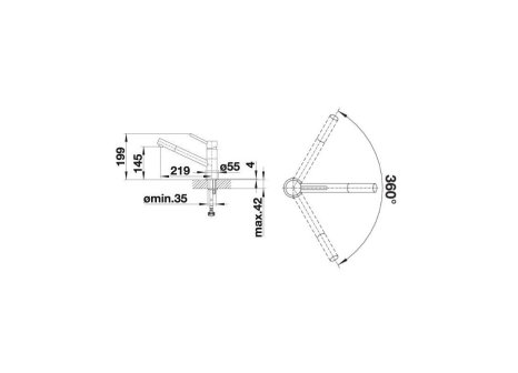 Blanco SONA 45 S + KANO SILGRANIT-Look
