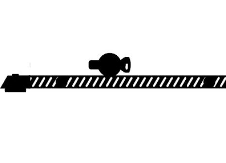 ROC DESIGN - horní kolejnice D05 ocel černá mat