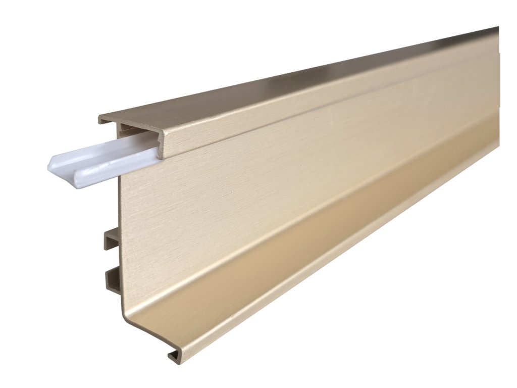 profil LED pro bezúchytkové dveře - J - 2050mm zlatá broušená