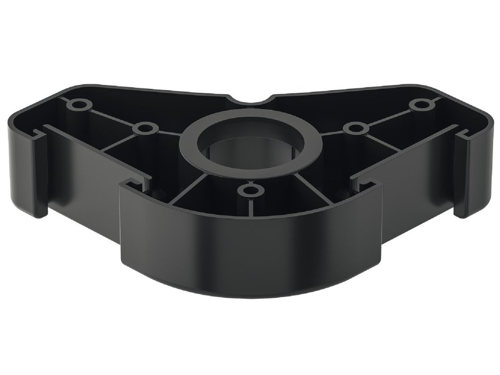 Häfele AXILO soklová nožka černá - příruba trojhranná