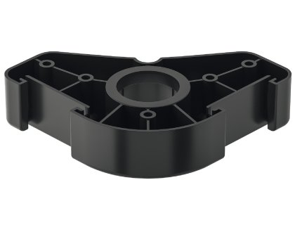 Häfele AXILO soklová nožka černá - příruba trojhranná