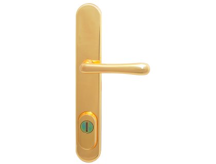 Element bezpečnostní kování K1 klika/klika lesklá mosaz