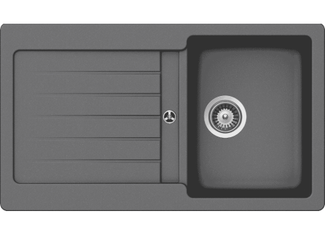 Kuchyňský granitový dřez SCHOCK TYPOS D-100 - Šedá, Croma