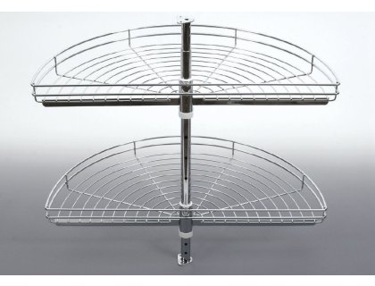 Koš otočný CARUSEL Classic 1/2 2-koš+tyč chrom