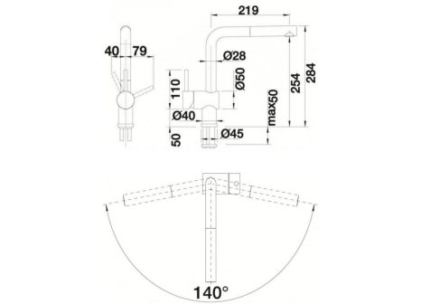 Blanco baterie Linus-S Silgranit-Look