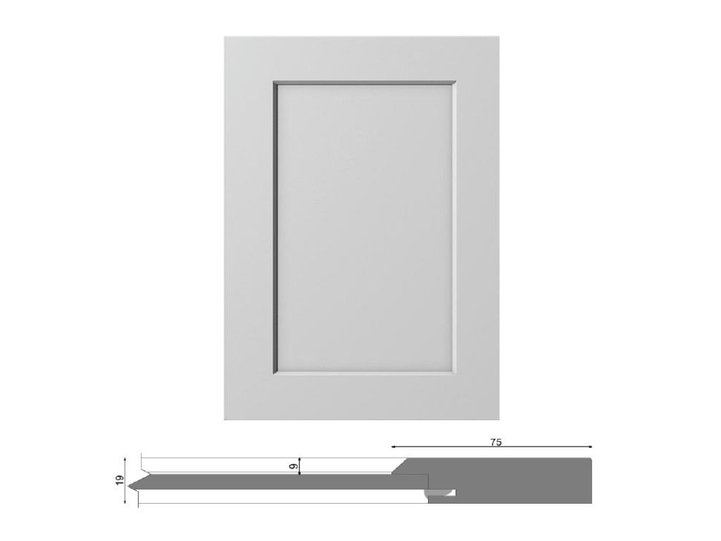 Dvířka oboustranný MAT - tvar RAN