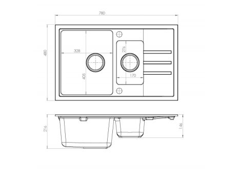 Kuchyňský dřez ALVEUS Intermezzo 70: