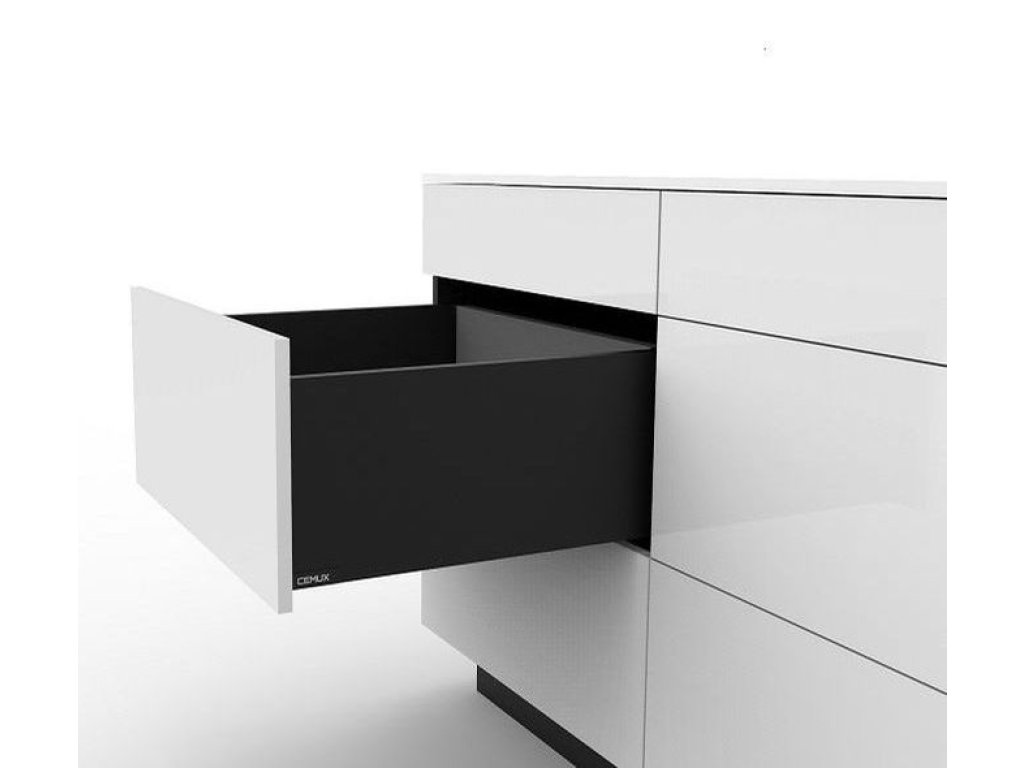 Cemux H Box SLIM zásuvka černá H199/500 mm