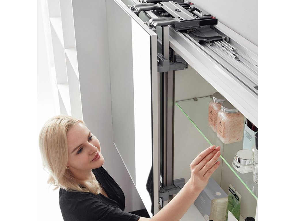 Cemux In Line skříňové naložené dveře v jedné rovině 1150-1750mm,v.1000mm, 20 kg s tlumením