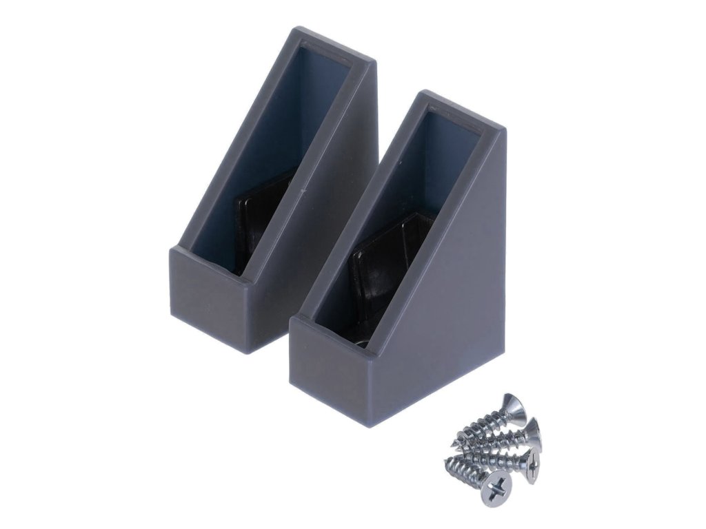 Podpěra šatní tyče hranatá boční antacit