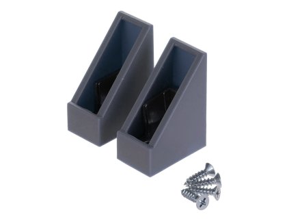 Podpěra šatní tyče hranatá boční antacit